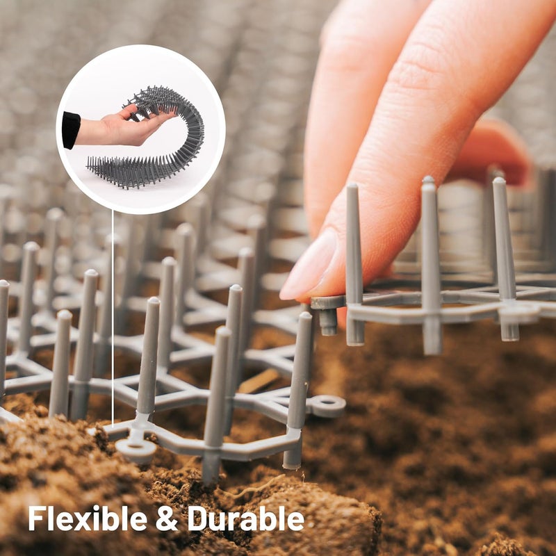 Petfolio 24 Pack Scat Mat for Cats - 16.5 x 13.4 Inch Cat Spike Mat with 1 Inch Spikes is A Perfect Pet Training Mats for Cat Repellent Indoor & Outdoor. Keep Cats Away All Year Round - Image 3